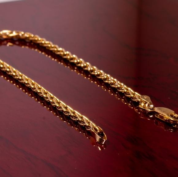 18k Gold Rope Bracelet Italy 9" - Picture 5 of 6